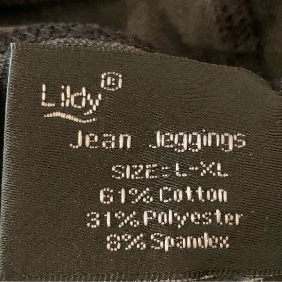 Lilldy Jean Jeggings Black Size L-XL - Picture 3 of 9